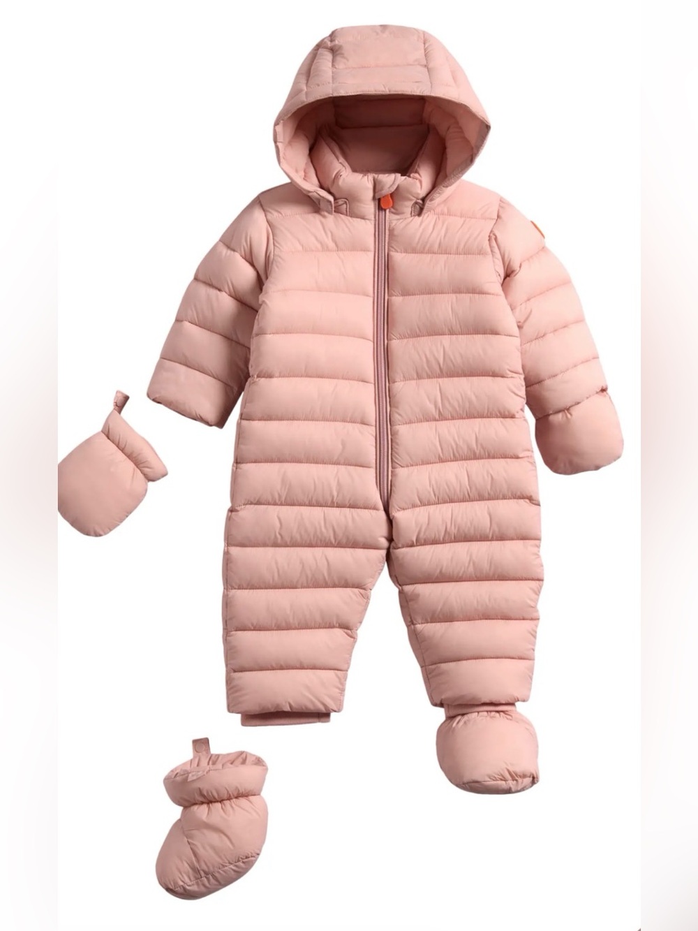NWT [$198] SAVE THE DUCK Pink GiGa15  STORM Quilted Bunting. Size 18-24 months